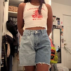 White ribbed graphic tee!